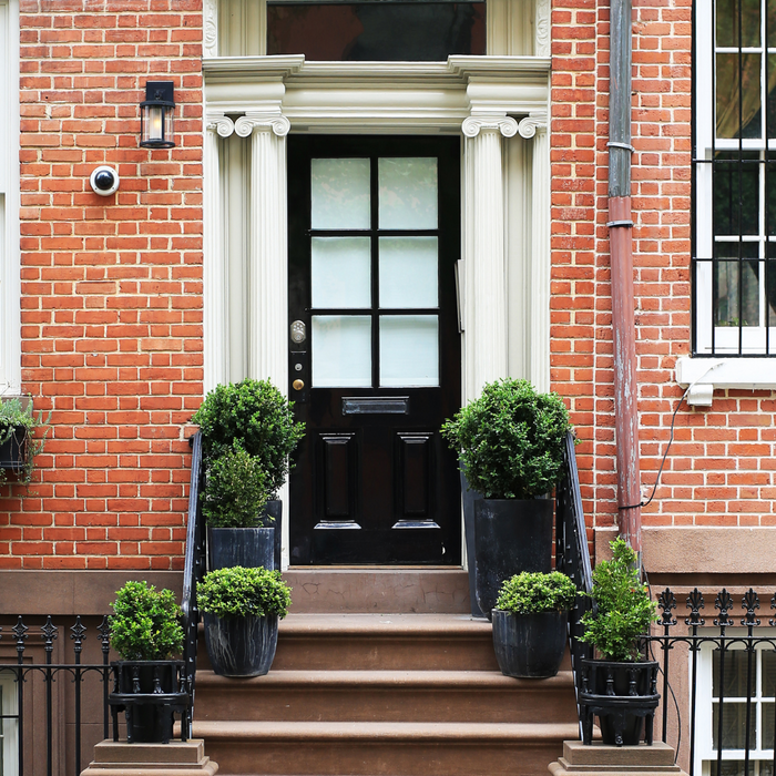 black front exterior door