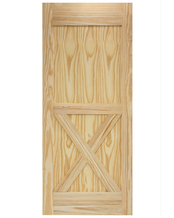 Puerta de granero con media riostra en X
