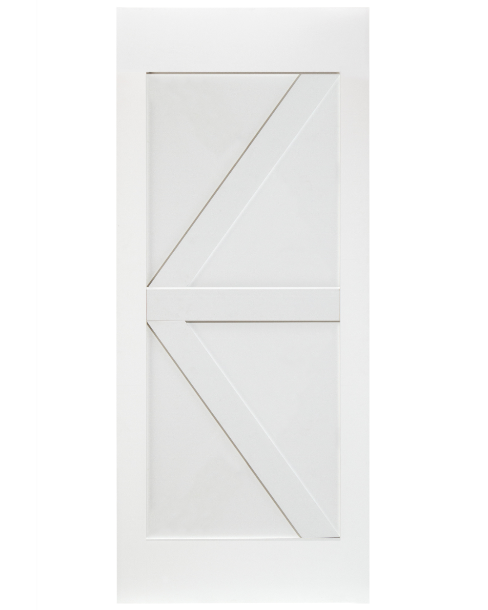 British Brace Pine Wood Barn Door (Primed) - Image 1