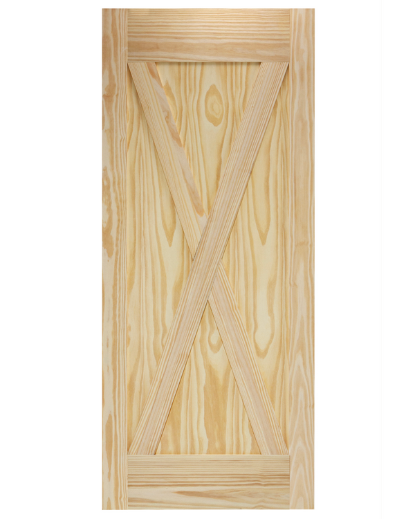 Puerta de granero con refuerzo en X