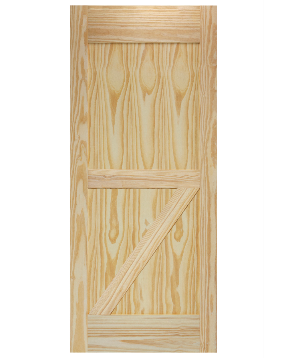 Half Z-Brace Pine Wood Interior Barn Door - Image 1
