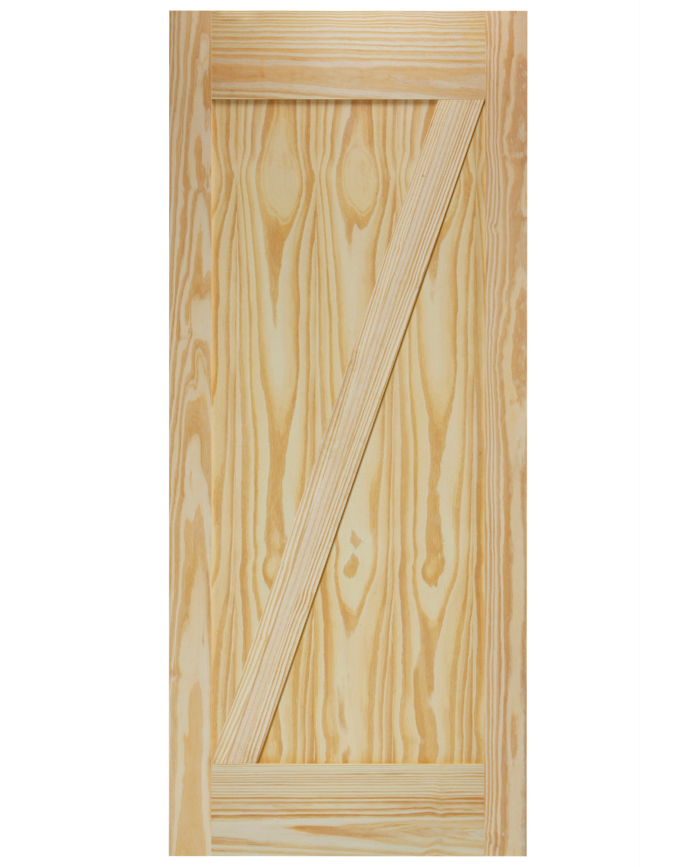 Z- Brace Pine Wood Interior Barn Door - Image 1