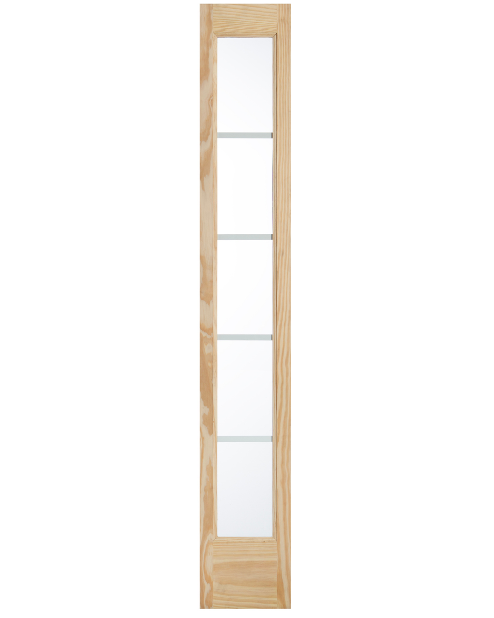 5 Lite Front Door Pine Wood Sidelite with Tempered Glass - Image 1