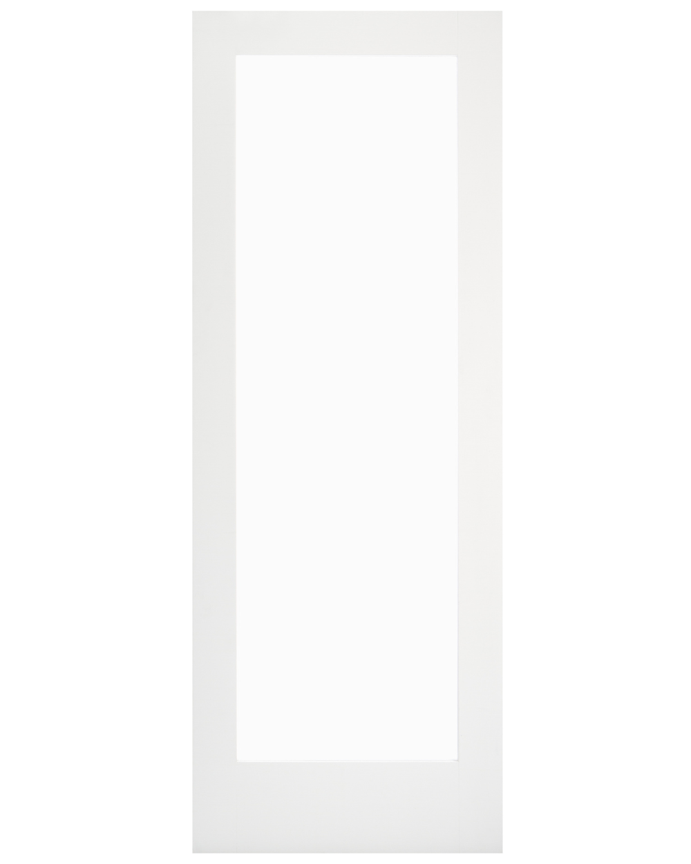 Single Lite Clear Glass Shaker Style Primed Wood Interior Door - Image 1