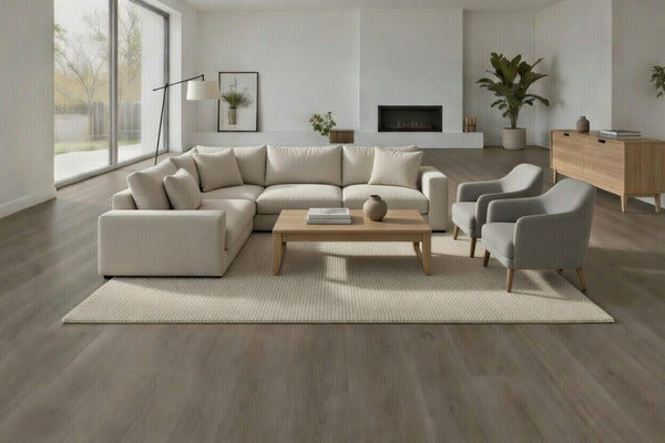 10006188 – Casselton #2036-A - Gray-Brown Luxury Oak Vinyl Flooring