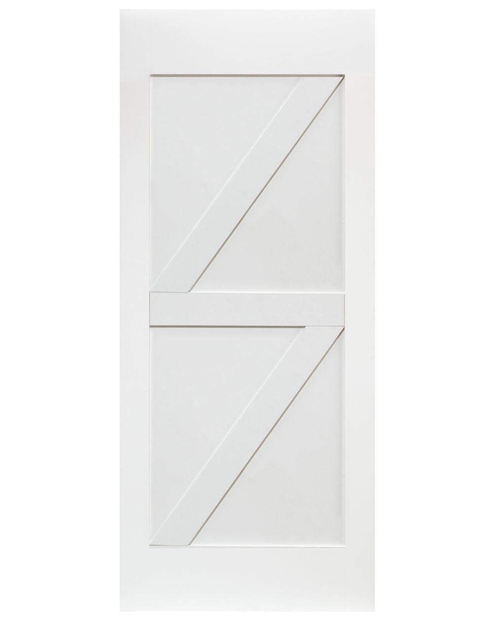 Double Z-Brace Pine Wood Interior Barn Door (Primed) - Image 1