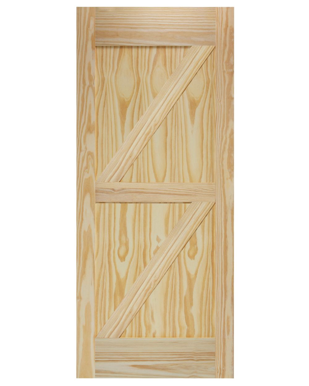 Double Z-Brace Pine Wood Interior Barn Door - Image 1