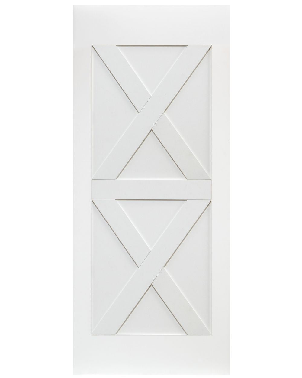 Double X-Brace Barn Door (Primed) - Image 1