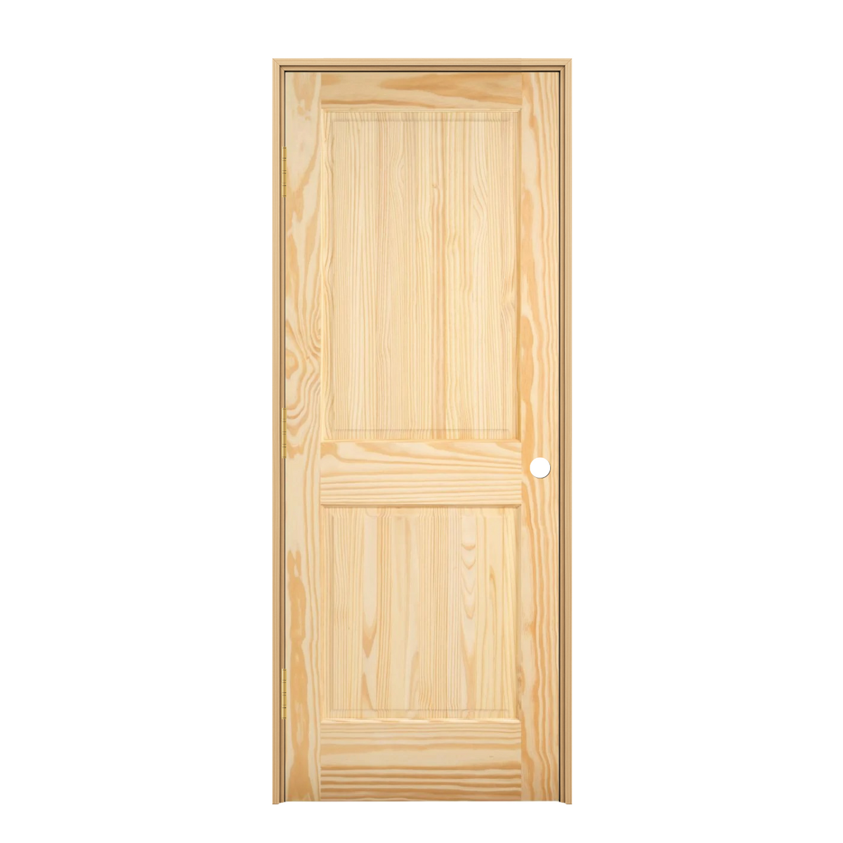 Prehung 2 Panel Square Top Pine Interior Door - Image 1