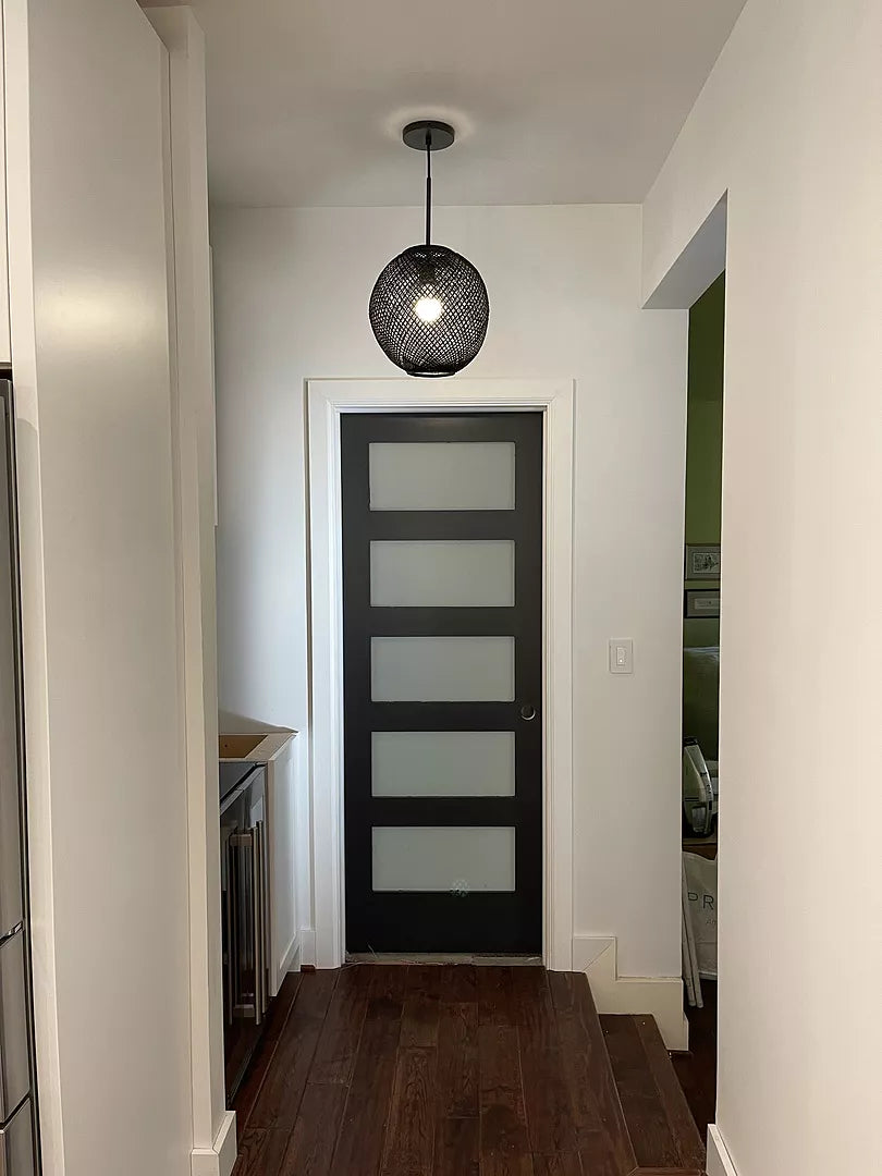 5 Frosted Glass Panel Shaker Style Interior Door (Primed)