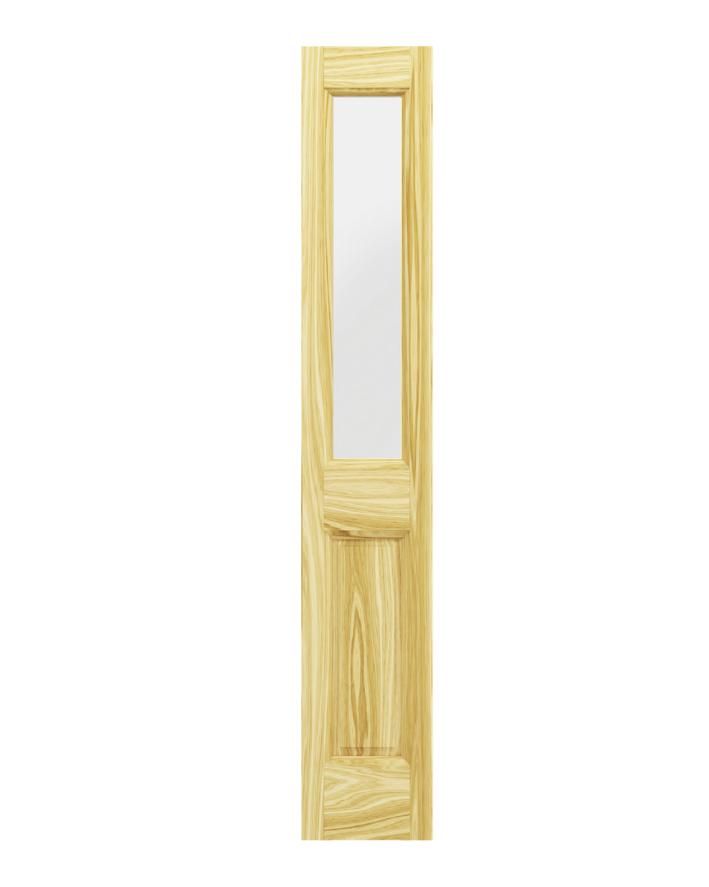 Single Lite Over Raised Panel Front Door Sidelite with Low E Glass - Image 1