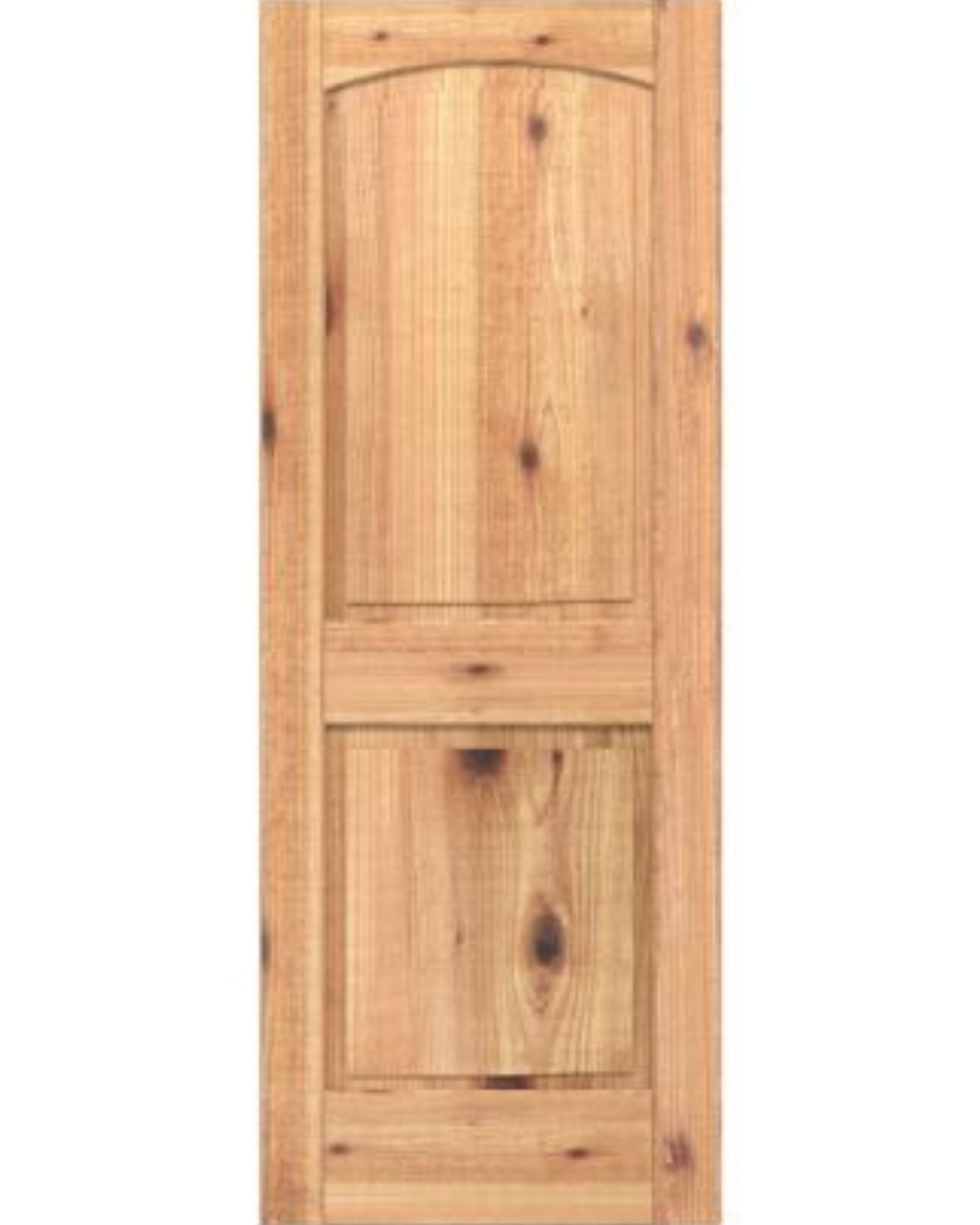 2 Panel Arch Top (Knotty Alder) Door to Door
