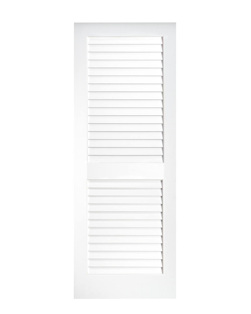 2 Plantation Louver Panel Interior Pine Wood Closet Door (Primed)