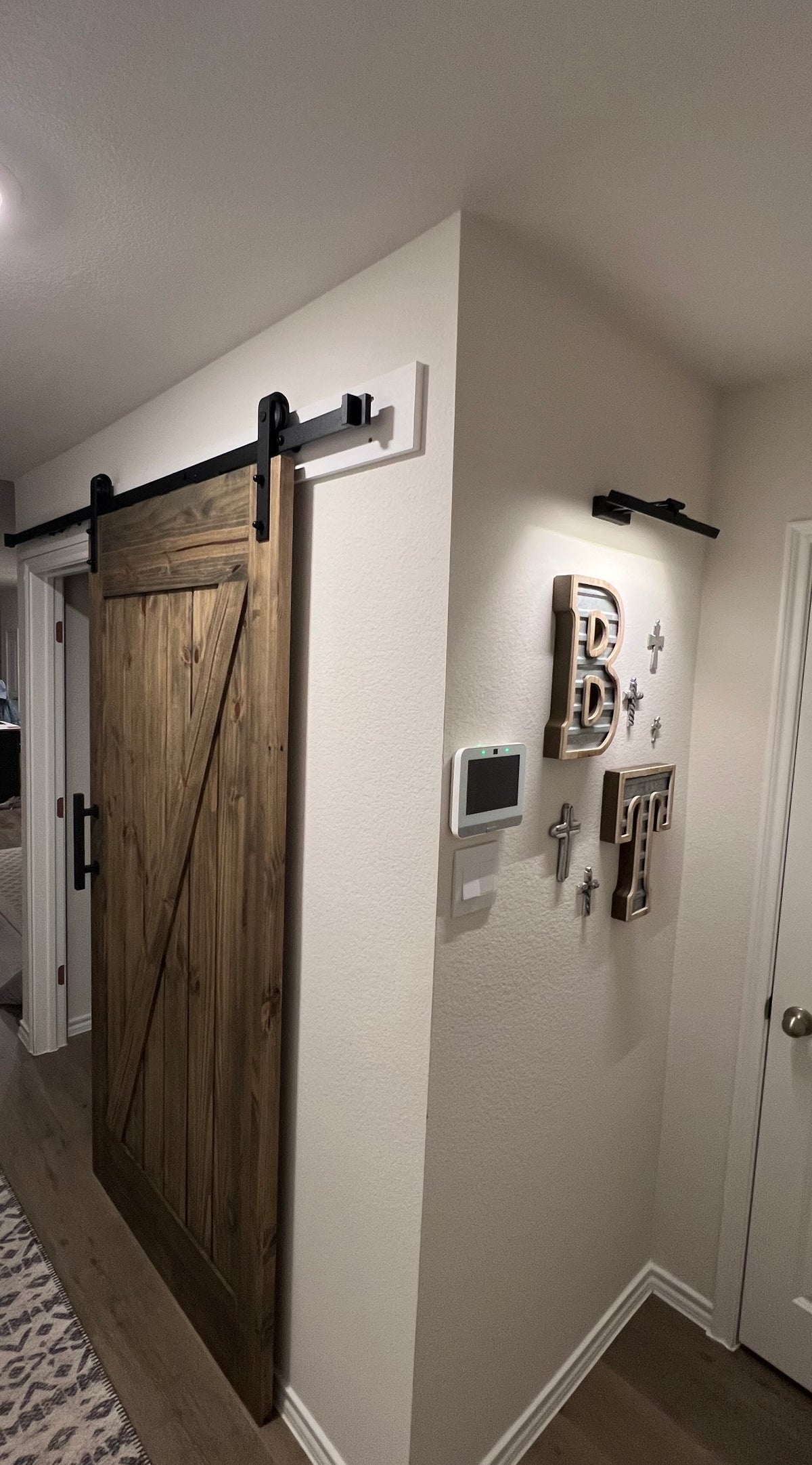 Z-Brace V-Groove Knotty Pine Barn Door - Image 3
