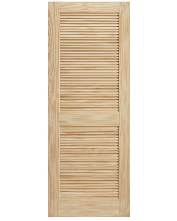 Stain Grade 2 Louver Panel Interior Door | Prehung | 2-3/8 Backset