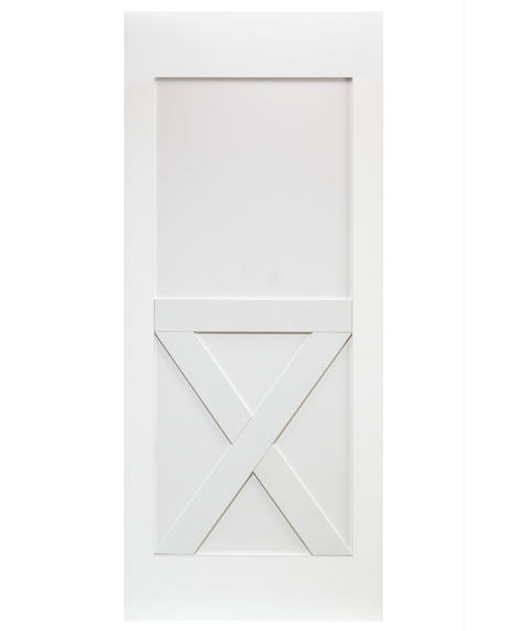 Half X-Brace Barn Door (Primed) - Image 1