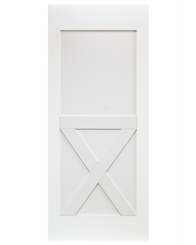 Half X-Brace Barn Door (Primed)