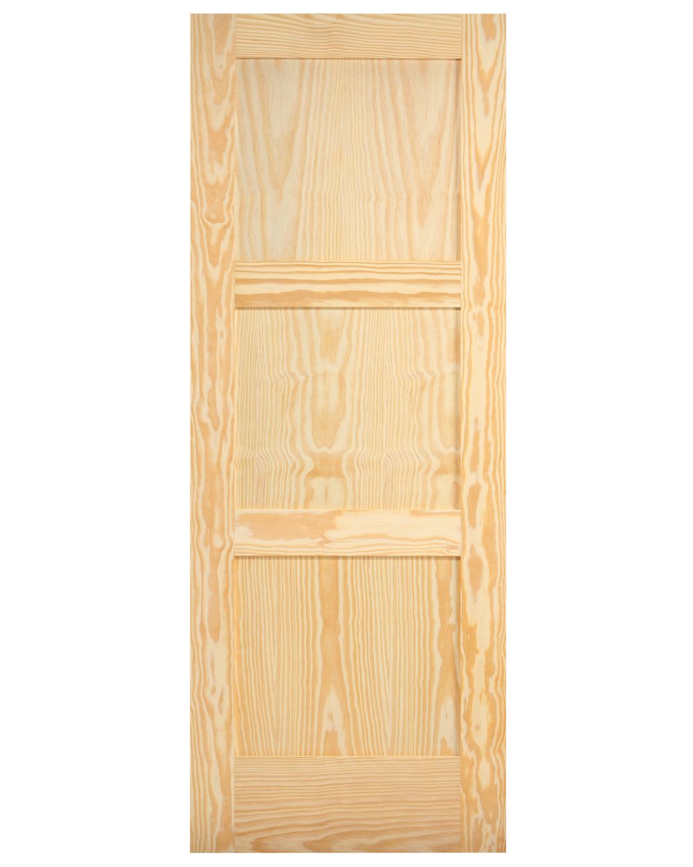 3 Panel Square Shaker Style Wood Interior Door - Image 1