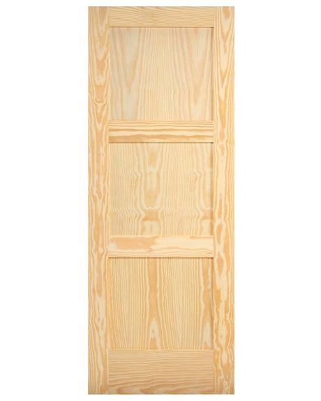 3 Panel Square Shaker Style Wood Interior Door - Image 1
