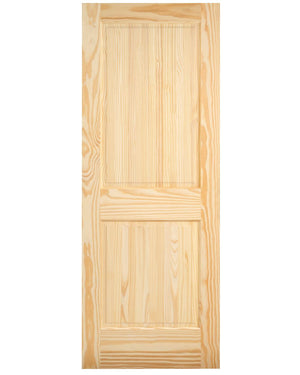 2 Panel Raised Single Hip Square Top Pine Interior Door