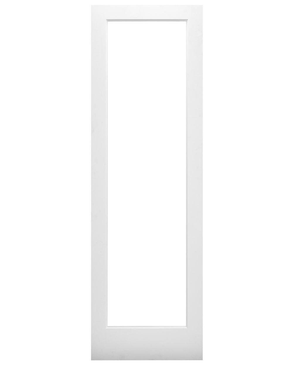 Single Lite Solid Core Wood Glass Panel French Interior Door (Primed) - Image 1