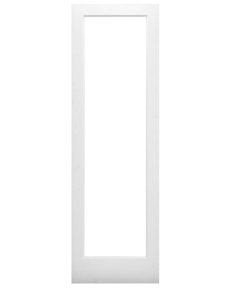 Single Lite Solid Core Wood Glass Panel French Interior Door (Primed) - Image 1