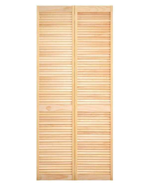 Puerta interior plegable con dos paneles de rejilla