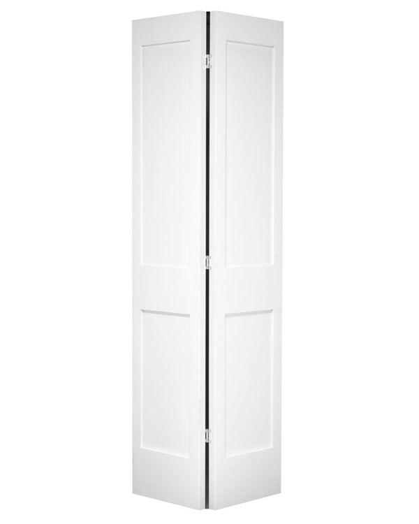 Puerta plegable estilo Shaker de 2 paneles (imprimada) 