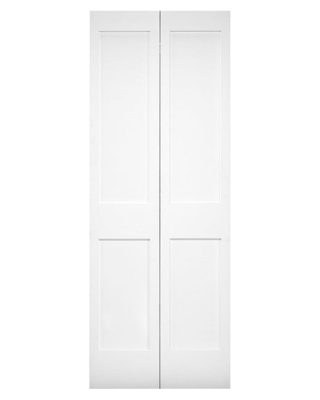 2-Panel Shaker Style Pine Bifold Prehung Door (Primed)