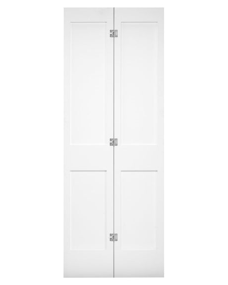 2-Panel Shaker Style Pine Bifold Prehung Door (Primed)