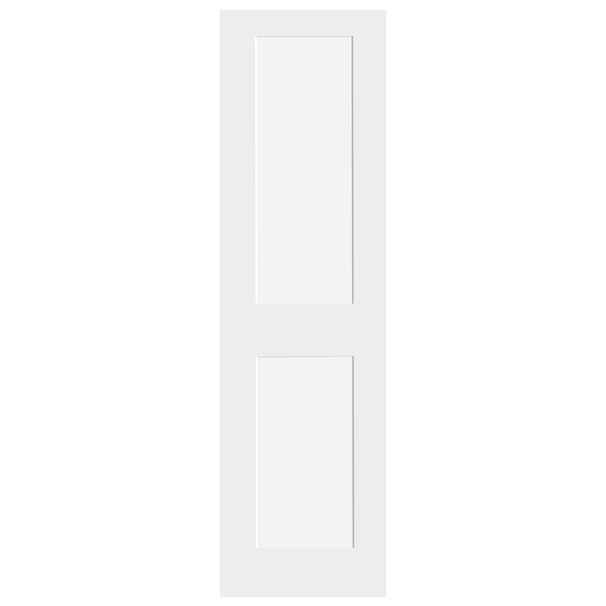 2 Panel Shaker Style Primed Wood Interior Door - Image 11