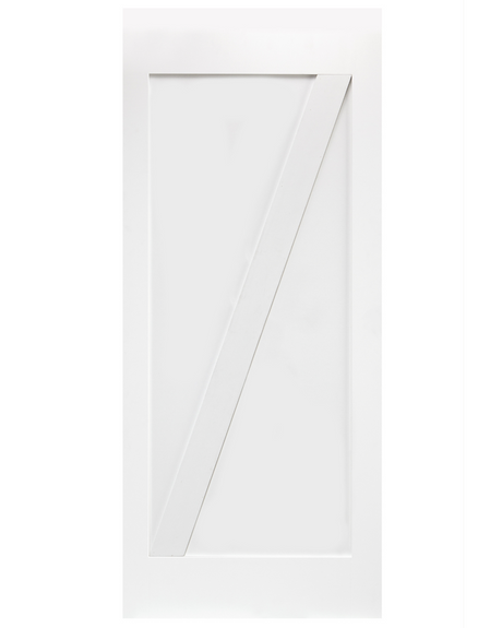 Z-Brace Pine Wood Interior Barn Door (Primed) - Image 1