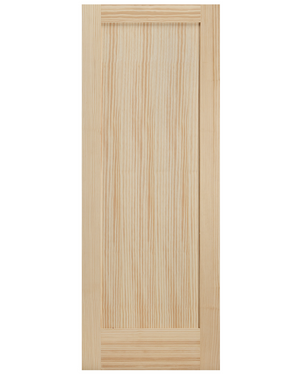 Single Panel Shaker Style Pine Wood Interior Door