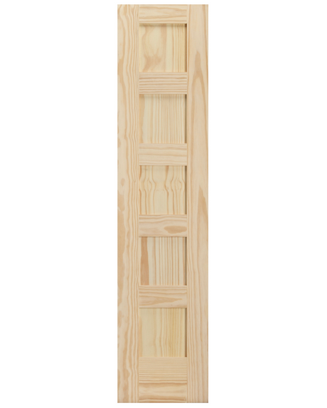 5 Panel Shaker Style Clear Pine Wood Interior Door