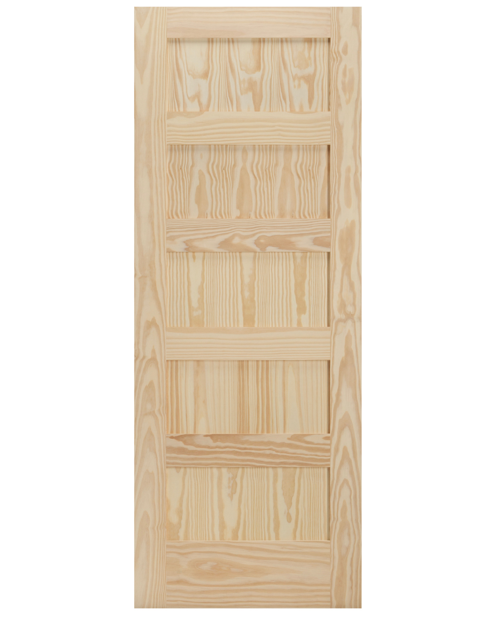 5 Panel Shaker Style Clear Pine Wood Interior Door
