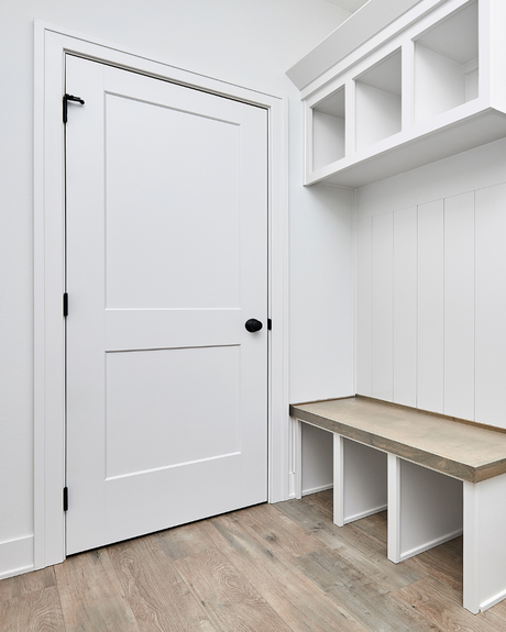 2 Panel Shaker Style Primed Wood Interior Door