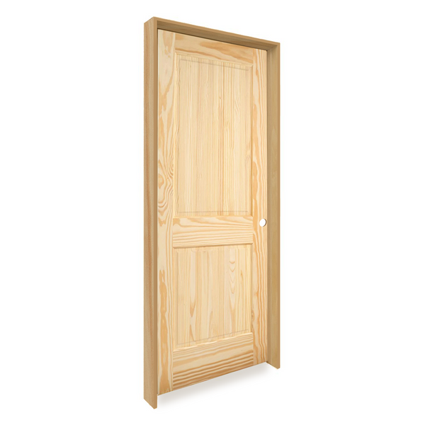 Prehung 2 Panel Square Top Pine Interior Door