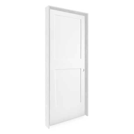 Prehung 2 Panel Shaker Style Interior Door (Primed) - Image 2