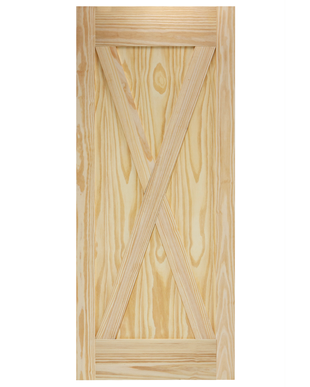X-Brace Pine Wood Barn Door - Image 1