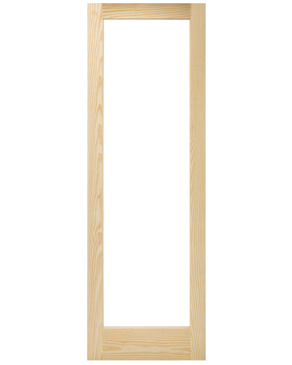 Single Lite Pine Wood Glass Panel Exterior Door - Image 3