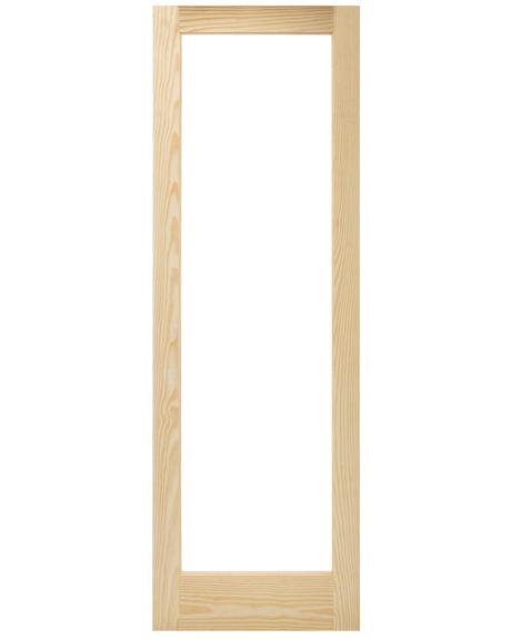 Single Lite Pine Wood Glass Panel Exterior Door - Image 3
