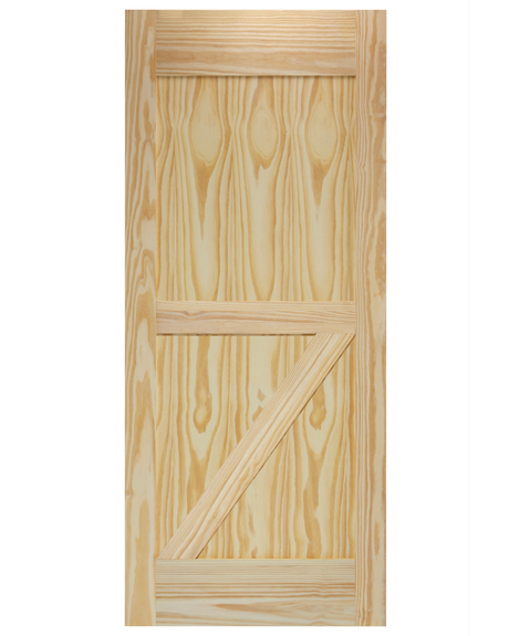 Half Z-Brace Pine Wood Interior Barn Door - Image 1