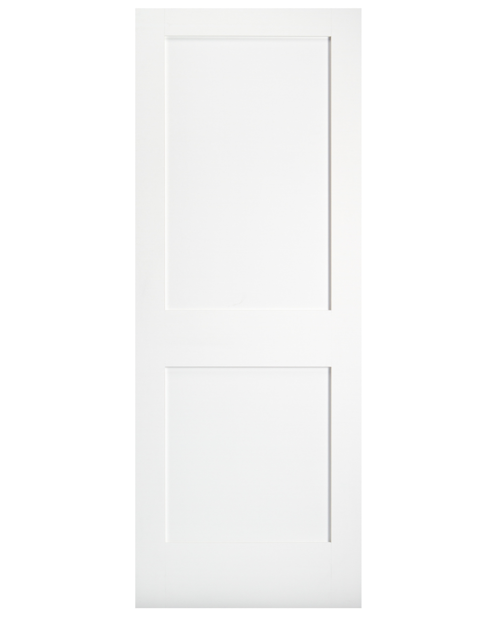 2 Panel Shaker Style Primed Wood Interior Door - Image 1