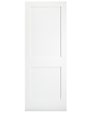 2 Panel Shaker Style Primed Wood Interior Door