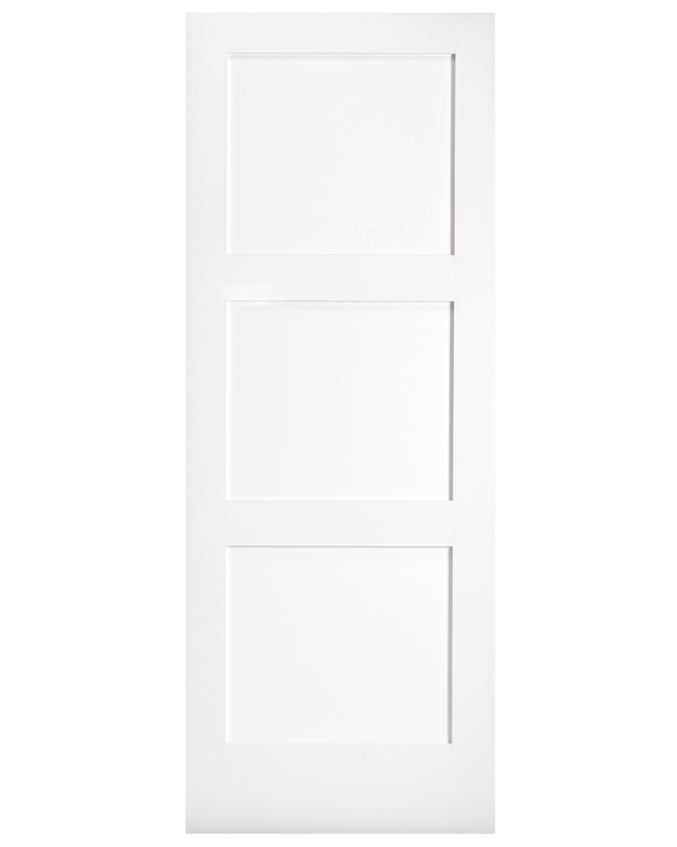 3 Panel Square Shaker Style Interior Door (Primed)