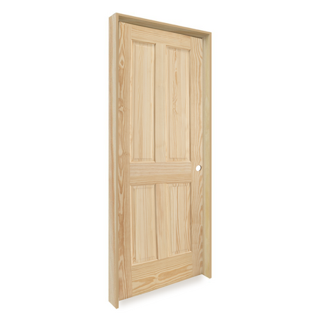 Prehung Raised Double Hip 4 Panel Pine Interior Door - Image 2