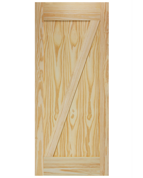 Z- Brace Pine Wood Interior Barn Door - Image 1