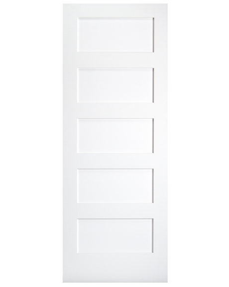 5 Panel Shaker Style Interior Door (Primed)
