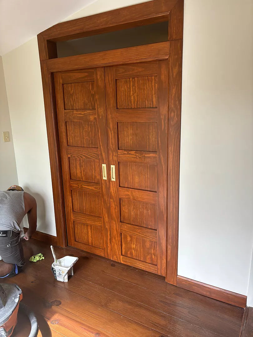 5 Panel Shaker Style Clear Pine Wood Interior Door