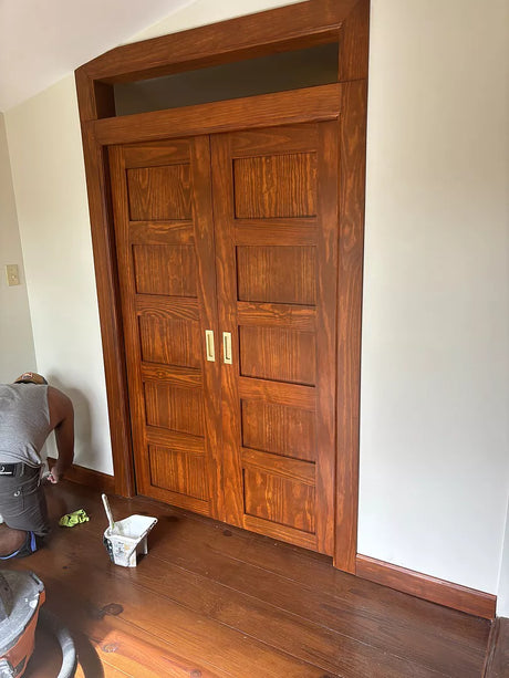 5 Panel Shaker Style Clear Pine Wood Interior Door
